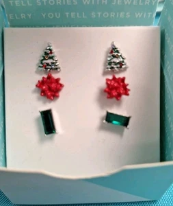 Origami Owl 3 Pairs Of Christmas Earrings - Picture 1 of 1