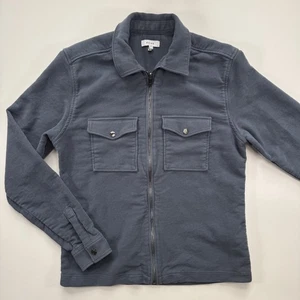 REISS Vice Full Zip Collared Shirt Jacket Mens Small Blue Soft Shacket Pockets - Bild 1 von 15