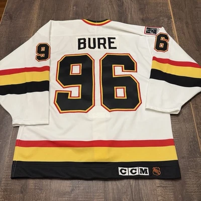 复古温哥华加人队 Pavel Bure 96 CCM 正品曲棍球 48 球衣 NHL Maska 90 年代 — 第 1/4 张图片
