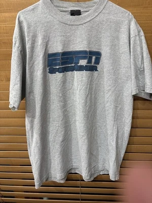 Camiseta vintage ESPN Sports Center gris/azul para hombre talla grande Foto 1 de 4