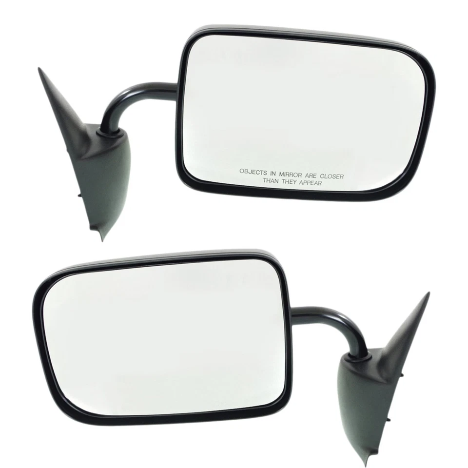 Manual Textured Side View Mirrors Pair Set of 2 for 94-97 Dodge Ram 2500 1500 - Image 1 of 4