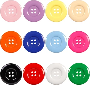 50Pcs 1.5Inch(38Mm) Sewing Resin Buttons round Shape 4 Holes Craft Buttons for S - Picture 1 of 12