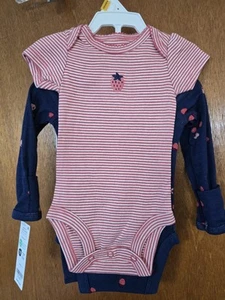 NWT Carter's Strawberries 3 Piece Size Newborn - Picture 1 of 5