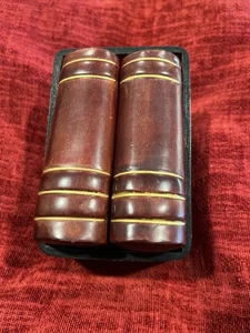 Estuche Doble Baraja de Cuero Italiano Vintage para Cartas, Hecho a Mano Florencia Italia - Imagen 1 de 12