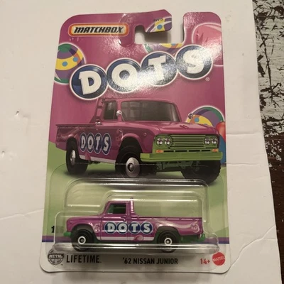 2025 火柴盒糖果 #1 '62 日产青少年紫色 | DOTS | FSC — 第 1/4 张图片