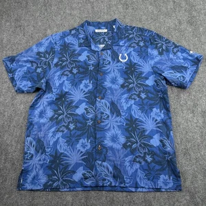 Indianapolis Colts Tommy Bahama Shirt Mens Extra Large Silk Aloha Camp Button Up - Picture 1 of 11