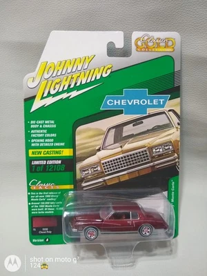 Johnny Lightning 1980 Chevrolet Monte Carlo Classic Gold Collection Dark Red  - Image 1 of 4