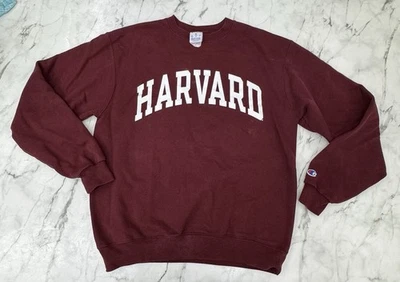 Sudadera Champion Clásica Color Granate Universidad de Harvard Unisex Talla Mediana Foto 1 de 4
