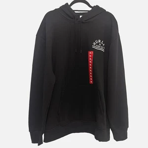 Hurley Herren Schwarz Hoodie Pullover Sweatshirt Fleece Langarm Gr. XL Neu mit Etikett - Bild 1 von 10