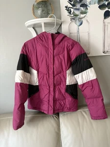Youth Girls Columbia Full Zip Jacket Pink Black Size 14/16 - Picture 1 of 5