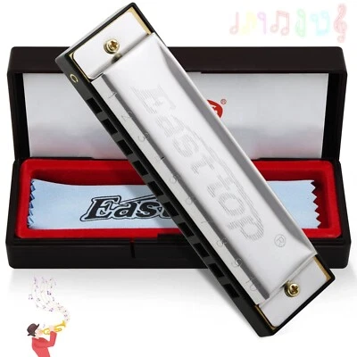 EASTTOP 10Hole Harmonica Diatonic Harmonica Key of C Blues Harp Mouth Organ Gift - Image 1 of 4