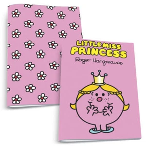 Mr Men A5 Notebook Little Miss Princess Plain Journal Pad Stationery Pack of 2 - Picture 1 of 1