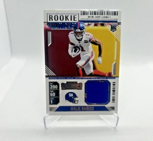 Malik Nabers RC - 2024 Panini Contenders Rookie Ticket Swatches Variations #28 - Picture 1 of 2