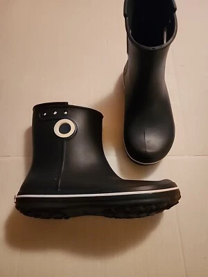 Crocs Jaunt Botas Cortas Mujer 7 Lluvia Barro 15769 Azul Goma Impermeable Foto 1 de 4