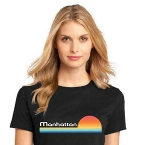 MANHATTAN Women'S Sunset T-Shirt Black L Bike - Picture 1 of 1