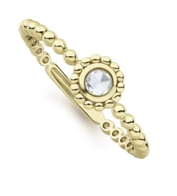 Anillo pequeño de diamantes talla rosa LAGOS $950 Covet en oro amarillo de 18 quilates talla 6 Foto 1 de 4