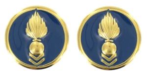 PAIRE D'INSIGNE DE COLLET GSEM CTA GROUPE DE SPECIALITES ETAT-MAJOR CORPS TECHNI - Imagen 1 de 1