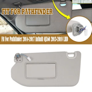 Auto Driver Side Gray Sun Visor For 2013-2018 Pathfinder 2014-17 Infiniti QX60 - Picture 1 of 7