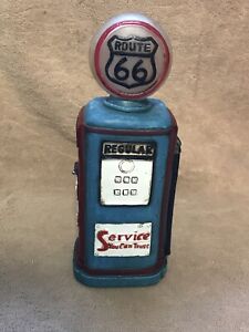 New Route 66 Resin Gas Pump  With Led Globe Light