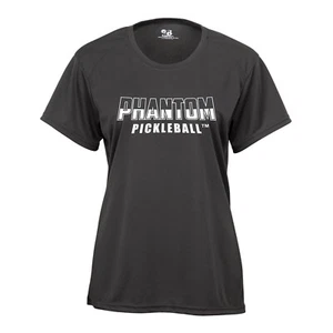 Phantom Pickleball Women's B-Core Cotton-Feel Performance Gray Tee Shirt - Picture 1 of 2