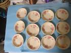 Set Of 12 Grandmother's Dessert Bowls Paden City Pottery Rose Pattern E43 E 43