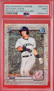 2020 Bowman Chrome Anthony Volpe Speckle Refractor /299 PSA Mint #BCP-139  2a12 - Picture 1 of 1