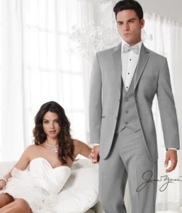 Jean Yves Heather Grey Twilight tuxedo 36R/30-31-32 waist Prom/wedding - Picture 1 of 1