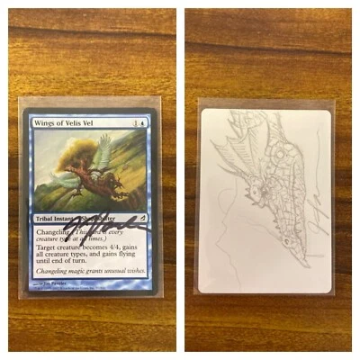 MTG✨Signed WINGS OF VELIS VEL Artist Proof w/SKETCH✨Lorwyn MINT 2007 Pavelec Art - Image 1 of 4