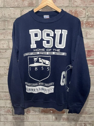 Vintage 90s Penn State Nittany Lions PSU True-Fan Wraparound Sweatshirt Size XL Cover