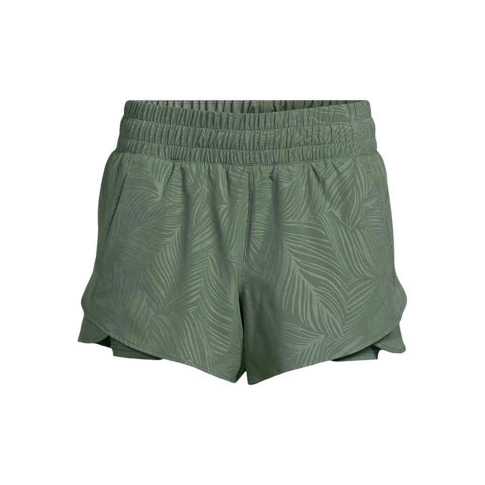 Womens Avia Green Running Gym Shorts Bike Liner Size 3XL (42Wx4L) Plus Size