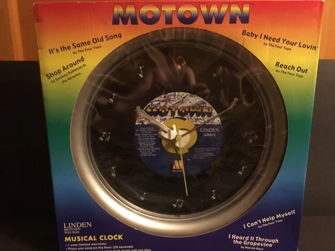 MOTOWN MUSICAL WALL CLOCK - LINDEN #WSI-9888 - NEW IN BOX Cover