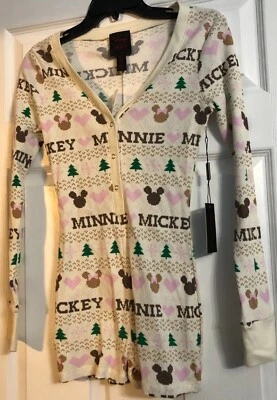 Pijama térmico corto Forever 21 Mickey talla pequeña nuevo con etiquetas B1 Foto 1 de 2