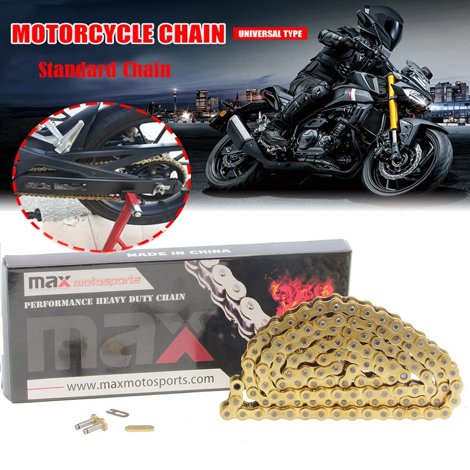 New 428x118 Link Gold Drive Chain For 1985-2003 Honda XR100R Heavy Duty Chain US - Image 1 of 3