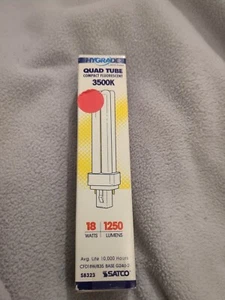 Satco S8323 CFD18W/835 18W 2-Pin G24d-2 T4 CFL 3500k Neutral White - Picture 1 of 2