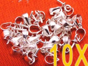 Venta al por mayor 10 piezas 12*1 mm plata esterlina SÓLIDO S925 conector colgante artesanal - Imagen 1 de 6