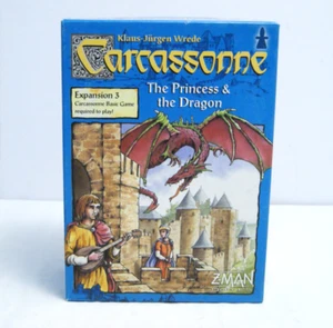 Carcassonne Princess & Dragon Expansion 2005 Board Game ZMAN - Picture 1 of 10