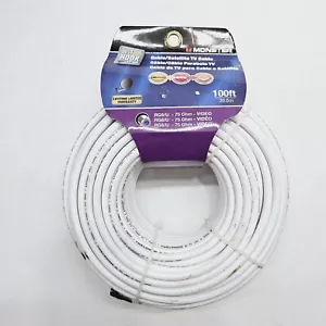 Monster Rg6 cavo TV satellitare da esterno resistente alle intemperie 100 piedi 140041-00 - Foto 1 di 4