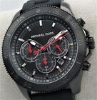 Michael Kors CORTLANDT Chronograph Watch MK8667 Men's Black Stainless Steel $325