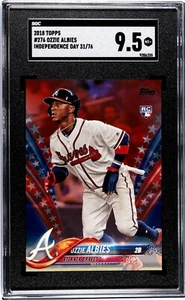 2018 Topps Series 1 Rookie RC Independence Day /76 Ozzie Albies #276 SGC 9.5 - Picture 1 of 2