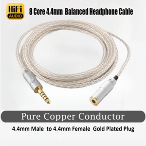 HIFI 4.4mm Male to 4.4mm Female Extension Cable for Sony 4.4 mm Plug Headphone - Picture 1 of 9