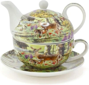 All Creatures Great & Small China Tea-For-One Teapot Cup and Saucer Set - Picture 1 of 5