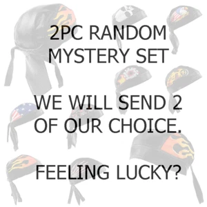 SKULL CAP Biker Cotton Faux Leather Motorcycle Bandana Head Wrap Du Do Rag Black - Picture 1 of 19