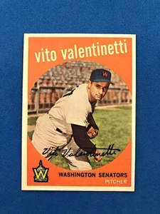 1959 Topps #44 Vito Valentinetti NRMT-MT!  SET BREAK SCHÖN!! **SMS KARTEN** - Bild 1 von 2