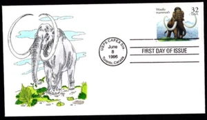 Wooly Mammoth FDC, SC# 3077, Bedford cachet, back flap open - Picture 1 of 1