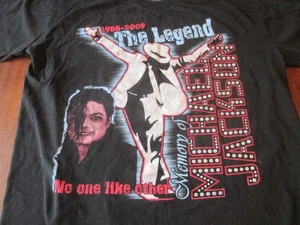 Vintage Y2k 2009 Michael Jackson 1958-2009 The Legend T-Shirt Schwarz Gr. XL - Bild 1 von 6