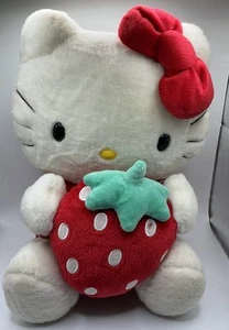 HTF Rare Vintage Sanrio 2005 Hello Kitty Red Large Strawberry Plush Toy - Picture 1 of 5
