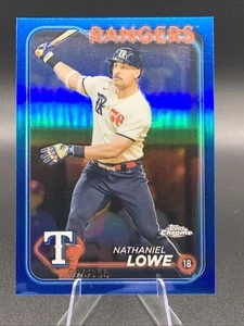 2024 Topps Chrome #252 Nathaniel Lowe Blue Refractor SP  96/150 - Picture 1 of 2