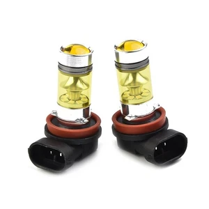 Fog Light Fog Bulbs 2pcs 4300K Accessory Super Bright 100W 1500LM Yellow - Picture 1 of 12