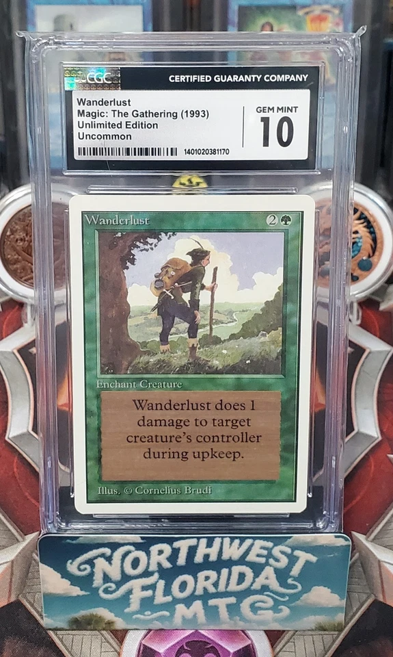 Graded MTG Card - CGC Gem Mint 10 - Unlimited - Wanderlust - Image 1 of 1