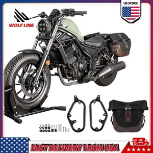 Soporte de alforja lateral retro WOLFLINE para portaequipajes HONDA Rebel 500 300 CMX - Imagen 1 de 25